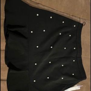 Beautiful aqua black skirt with pearls